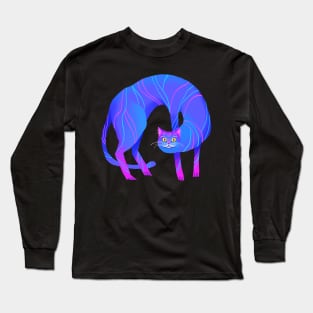 Psychedelic Crypto Cat Long Sleeve T-Shirt